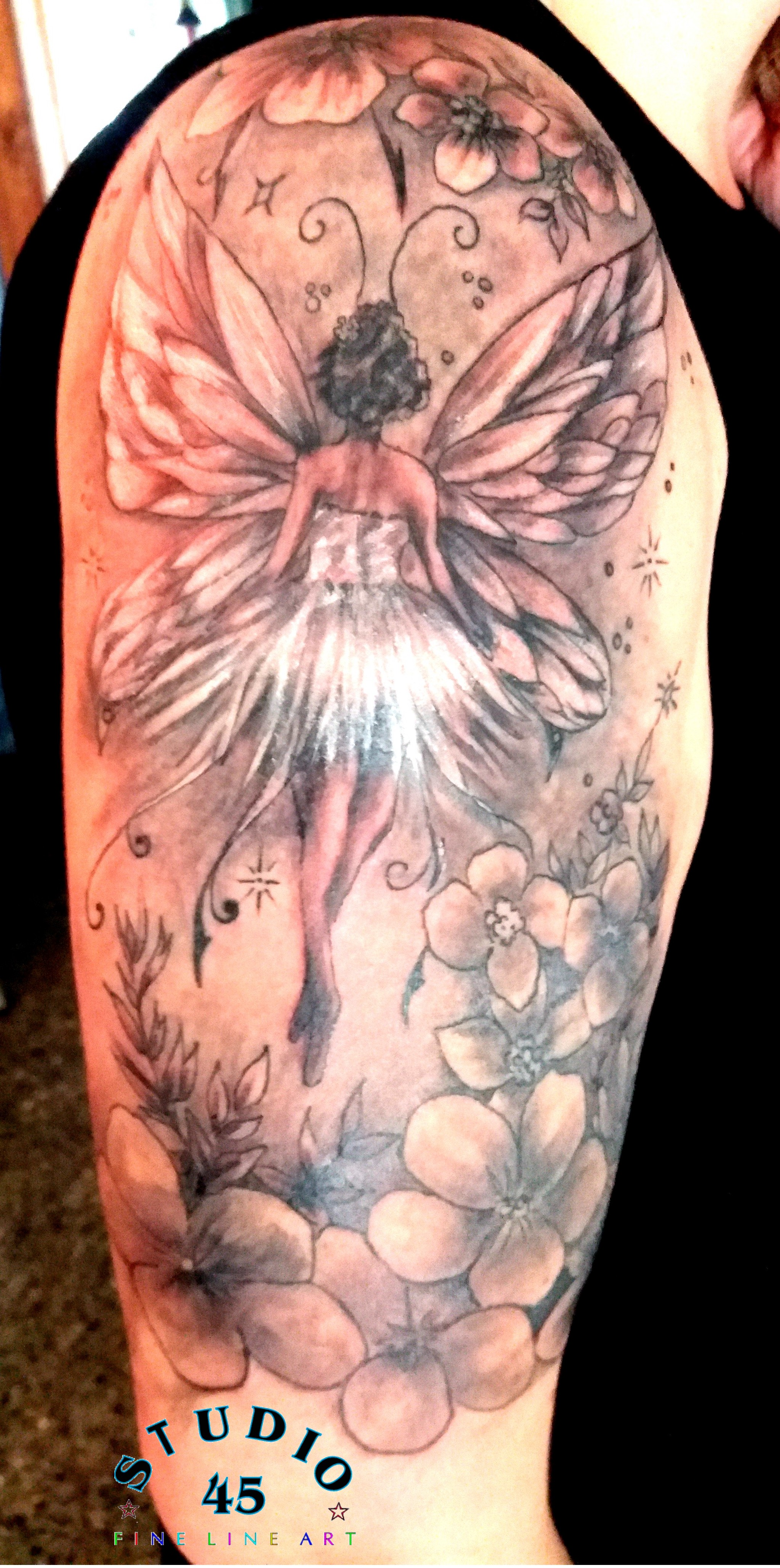 Mystische Elfe Oberarm Tattoo Fantasy Recklinghausen STUDIO 45